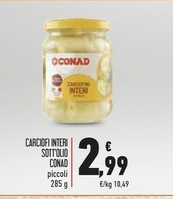 Conad Carciofini sott'olio offerta