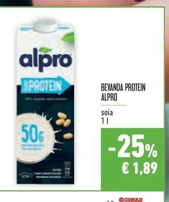 Conad Alpro Latte di soia offerta