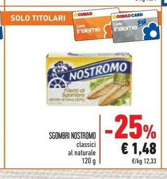 Conad Nostromo Filetti di sgombro offerta