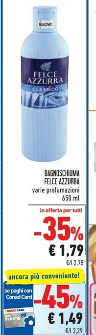 Conad Superstore Felce Azzurra Bagnoschiuma offerta