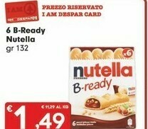 Despar Ferrero - Nutella B-ready New + Nutella 132 G(ml) offerta