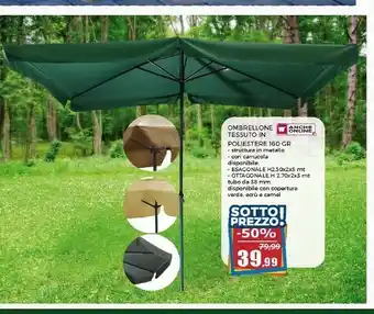 Happy Casa Happy Casa Ombrellone Tessuto In Poliestere 160 Gr offerta