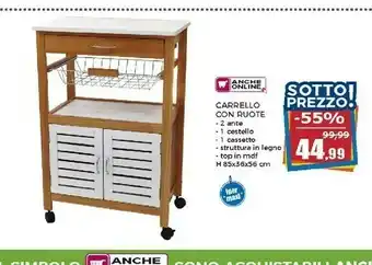 Happy Casa Happy Casa Carrello Con Ruote offerta