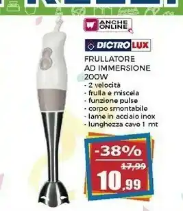 Happy Casa Lux Dictro Frullatore Ad Immersione 200 W offerta