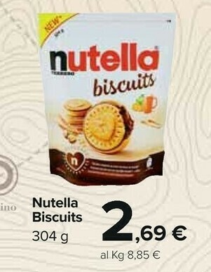 Carrefour Ferrero - Nutella Biscuits 304 G(ml) offerta