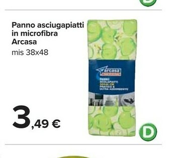 Carrefour Arcasa Panno Asciugapiatti In Microfibra offerta