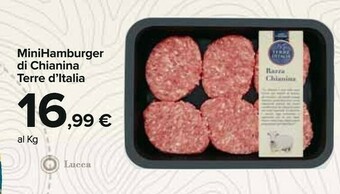 Carrefour Terre d'Italia Terre d'Italia Mini Hamburger Di Chianina offerta
