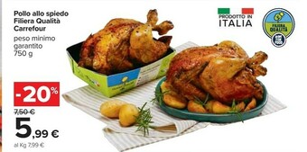 Carrefour Carrefour Pollo Allo Spiedo Filiera Qualità offerta