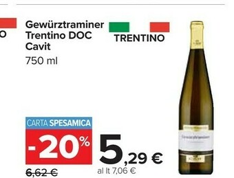 Carrefour Cavit Trentino DOC 750 G(ml) offerta