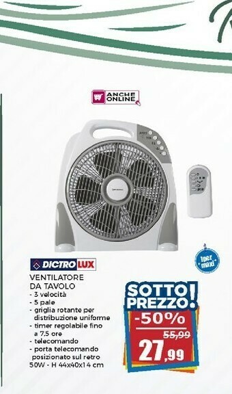Happy Casa Lux Ventilatore offerta