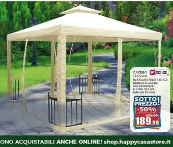 Happy Casa Happy Casa Gazebo Tessuto In Poliestere 180 Gr offerta