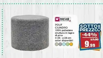 Happy Casa Happy Casa Pouf Cilindro offerta