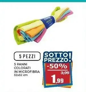 Happy Casa Happy Casa 5 Panini Colorati In Microfibra offerta