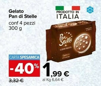 Carrefour Mulino Bianco - Pan Di Stelle Il Gelato Biscotto Con Latte Fresco Italiano 300 G(ml) offerta