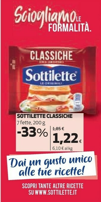Coop Sottilette offerta