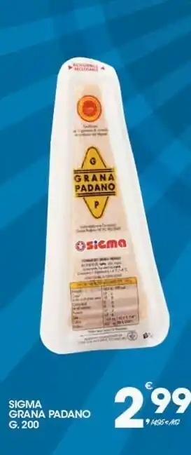 Sigma Grana Padano Gelato offerta