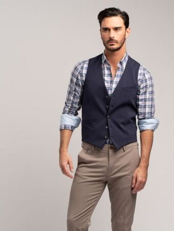 Gilet uomo foderato realizzato in maglia punto milano