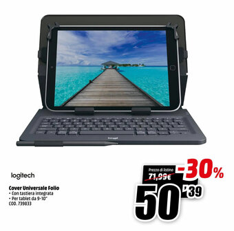 MediaWorld Logitech Cover Universale Folio offerta