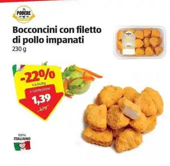 ALDI IL Podere Bocconcini con filetto di pollo impanati 230g offerta