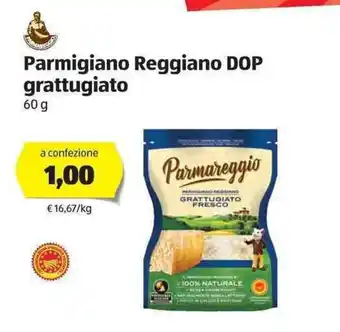 ALDI Parmigiano Reggiano DOP grattugiato 60g offerta