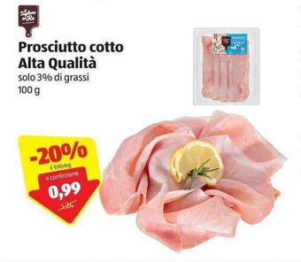 ALDI Prosciutto cotto Alta Qualità 100g offerta