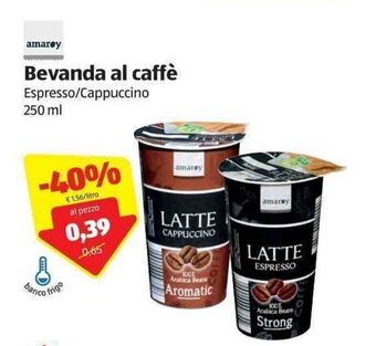ALDI Amaroy Bevanda al caffè 250ml offerta