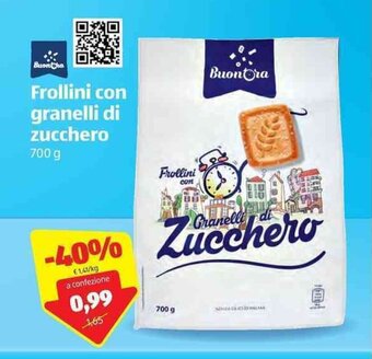 ALDI Buonora Frollini con granelli di zucchero 700g offerta