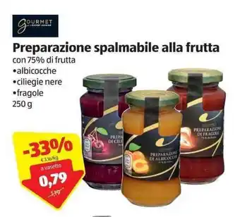ALDI Gourmet Preparazione spalmabile alla frutta 250g offerta