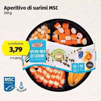 ALDI Aperitivo di surimi MSC 330g offerta