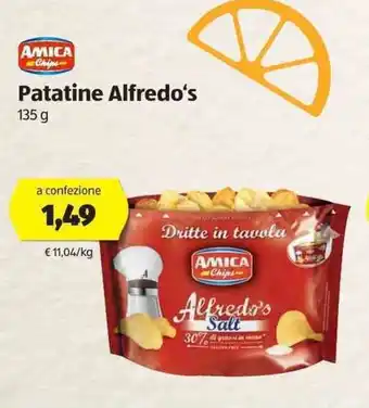 ALDI Amica Chips Alfredo's Patatine 135g offerta