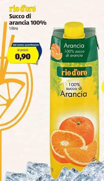ALDI Rio d'oro Succo di arancia 100% 1 litro offerta