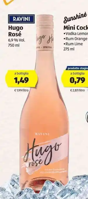 ALDI Ravini Hugo Rosé 750ml offerta