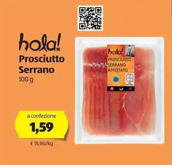 ALDI Hola! Prosciutto Serrano 100g offerta