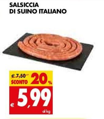 Tigros Salsiccia di Suino Italiano offerta