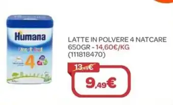 Bimbo Store Humana Latte in Polvere 4 Natcare 650gr offerta