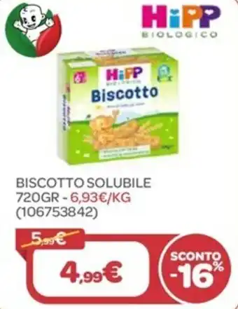 Bimbo Store Hipp Biologico Biscotto Solubile 720gr offerta