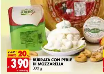 Tigros Burrata con Perle di Mozzarella 300g offerta