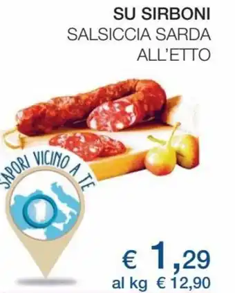 Coop Su Sirboni Salsiccia Sarda offerta