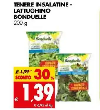 Tigros Bonduelle Tenere Insalatine/Lattughino 200g offerta