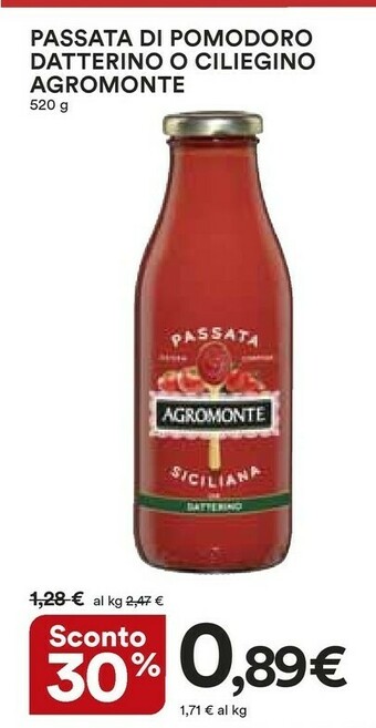 Coop Agromonte Passata di pomodoro offerta