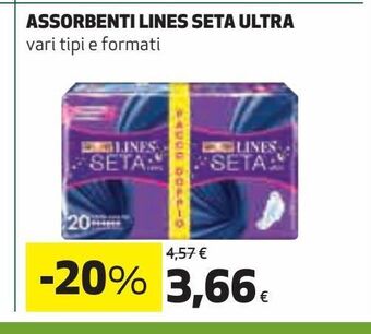 Coop Assorbenti lines seta ultra offerta