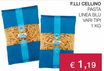 Coop F. lli Cellino Pasta Linea Blu vari tipi 1 kg offerta