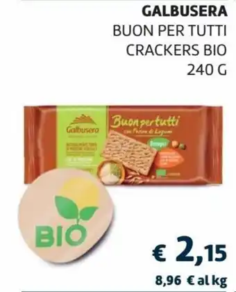 Coop Galbusera Buon per Tutti Crackers Bio 240 g offerta