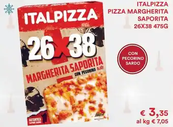 Coop Italpizza Pizza Margherita Saporita 26x38 475g offerta