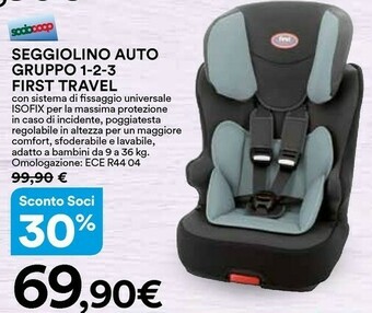 Coop Seggiolini auto offerta