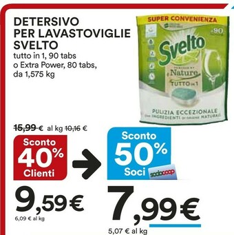Coop Svelto Detersivo lavastoviglie offerta