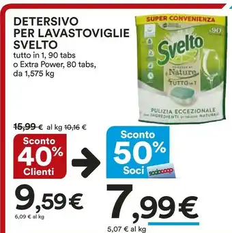 Coop Svelto Detersivo lavastoviglie offerta