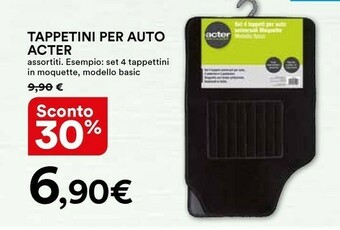 Coop Tappetini auto offerta