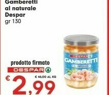 Despar Despar Gamberetti Al Naturale offerta