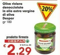 Despar Despar Olive Riviera Denocciolate In Olio Extra Vergine Di Oliva offerta